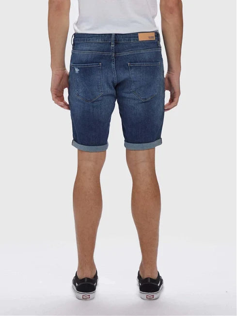 GABBA | Hop Shorts - Blue Destroy Denim